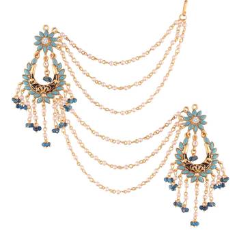  Enamel Zinc Alloy Earrings For Women's & Girls, Turquoise 2