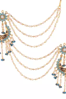  Enamel Zinc Alloy Earrings For Women's & Girls, Turquoise