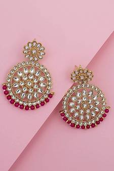 Kundan Chandbali Earrings for Women (E2462Q)