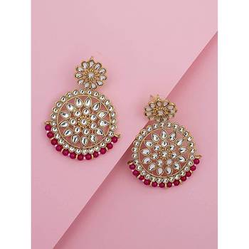 Kundan Chandbali Earrings for Women (E2462Q) 1