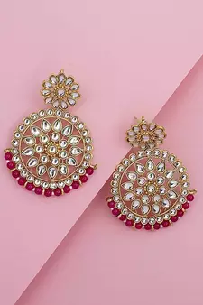 Kundan Chandbali Earrings for Women (E2462Q)