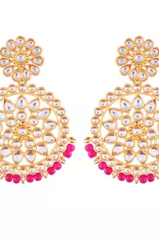 Kundan Chandbali Earrings for Women (E2462Q)