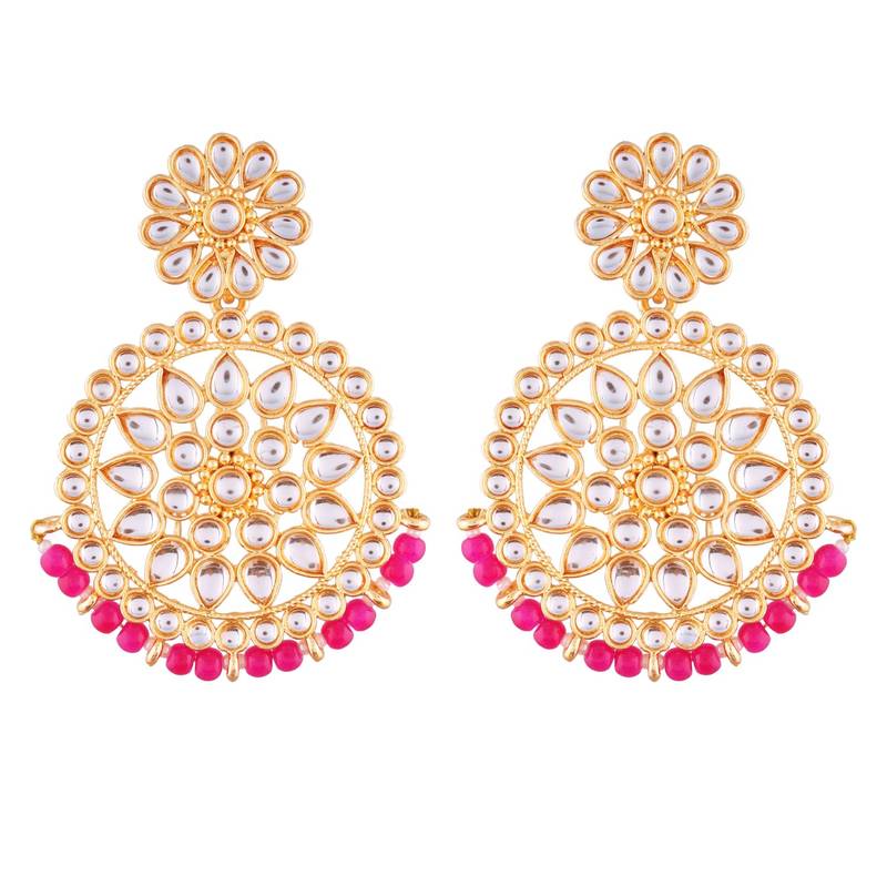 Kundan Chandbali Earrings for Women (E2462Q)
