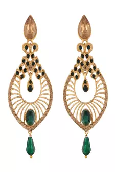 Traditional Dangler & Drop Chandbali Designer Earrings For Women (E2612G)