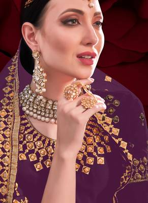 Wine Georgette Abaya Suits 2