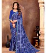 Women's Bandhani Georgette Saree With Blouse Piece