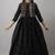 ftDiva Women Ikkat Anarkali Kurta with Jacket in Black