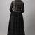 ftDiva Women Ikkat Anarkali Kurta with Jacket in Black