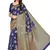 Navy Blue Woven Silk Blend Saree With Blouse