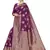 Purple Woven Silk Blend Saree With Blouse