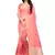 Peach Woven Super Net Saree With Blouse