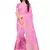 Pink Woven Super Net Saree With Blouse
