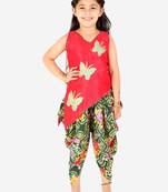 KID1 Titli cross cut kurti dhoti