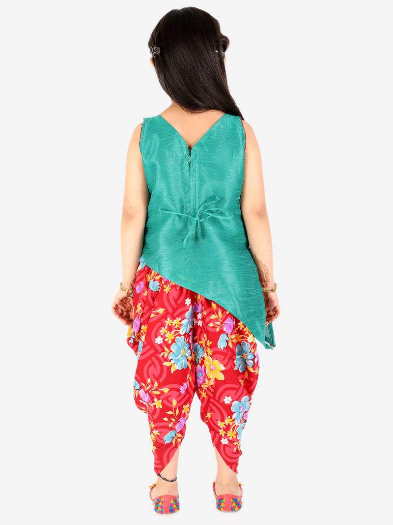 KID1 Titli cross cut kurti dhoti