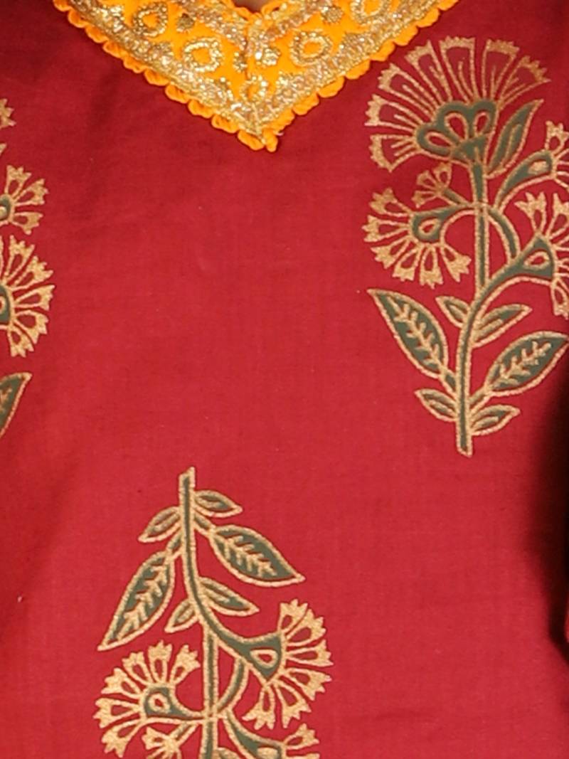 KID1 Zohra block print sharara set