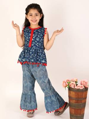 KID1 Sargam Peplum Top with sharara 1