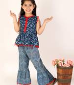 KID1 Sargam Peplum Top with sharara