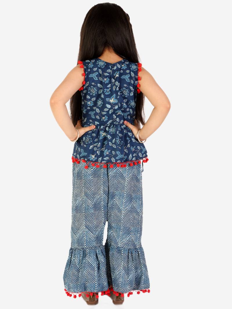 KID1 Sargam Peplum Top with sharara