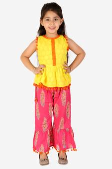 KID1 Sargam Peplum Top with sharara