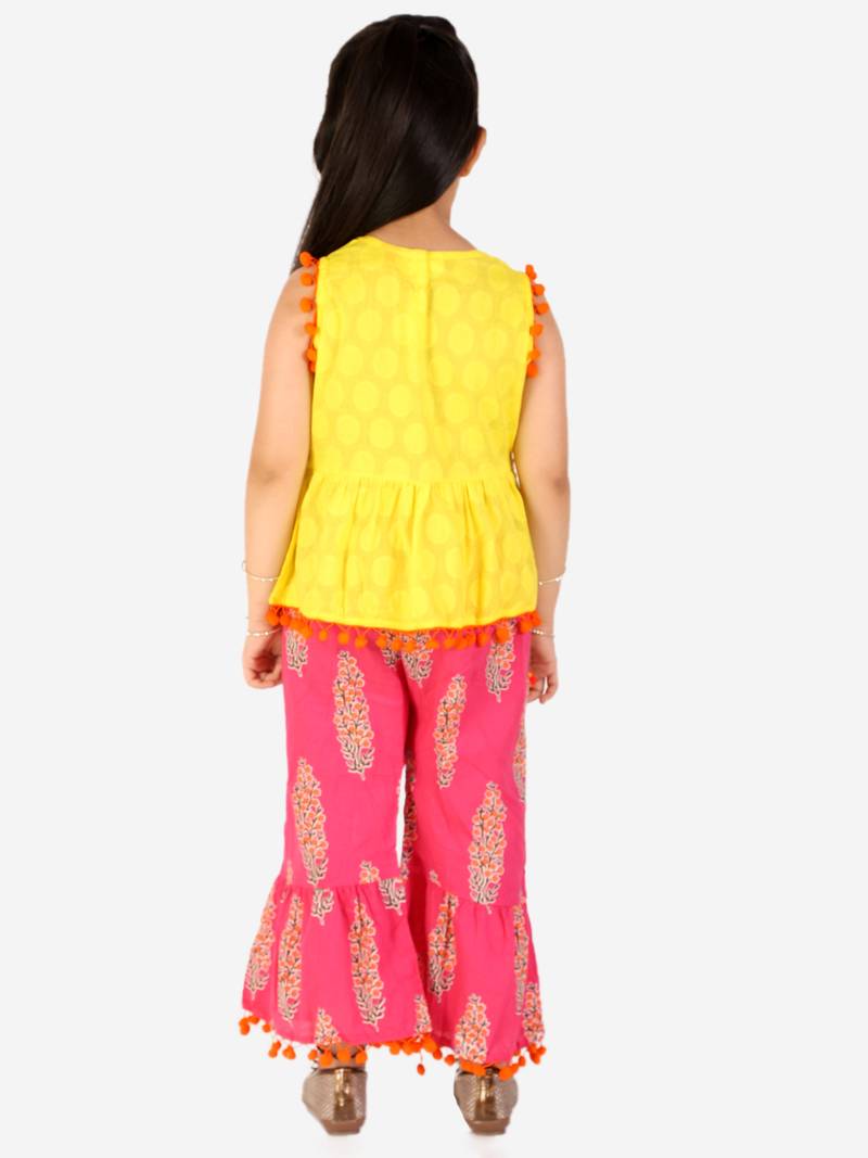 KID1 Sargam Peplum Top with sharara