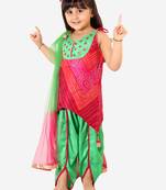KID1 Manrangi Girls mirror work kurti dhoti