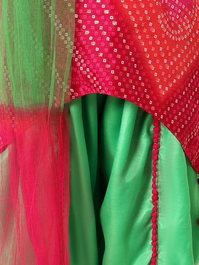 KID1 Manrangi Girls mirror work kurti dhoti