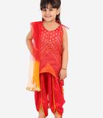 KID1 Manrangi Girls mirror work kurti dhoti