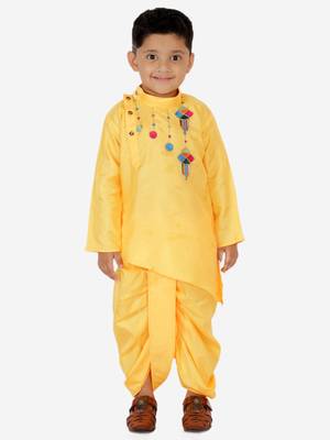KID1 Utsav Embroidered Cross Cut Kurta Dhoti 1