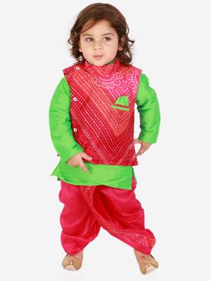 KID1 Manrangi Boys Jacket Kurta Dhoti 1