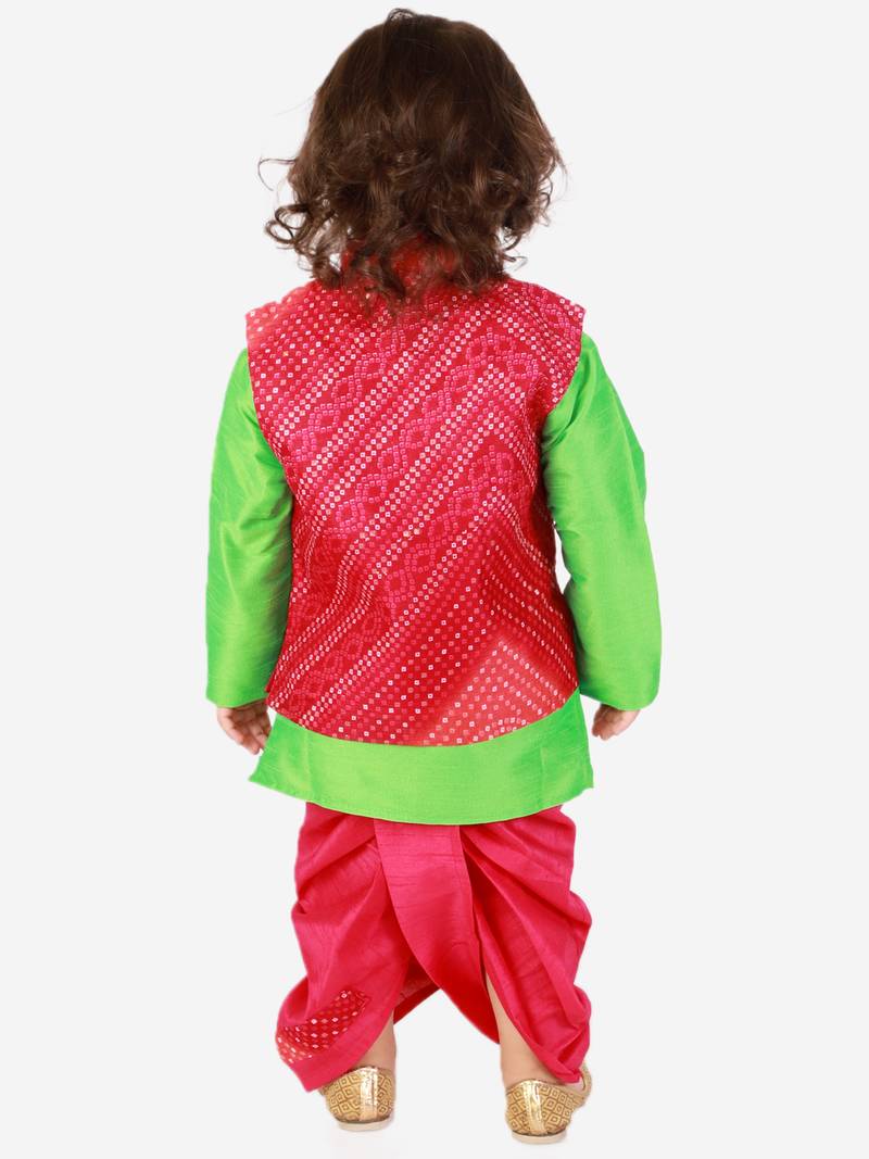 KID1 Manrangi Boys Jacket Kurta Dhoti