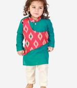 KID1 Ikat print front panel kurta pyjama
