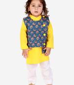 KID1 Floral Jacket Kantha Kurta Pyjama set
