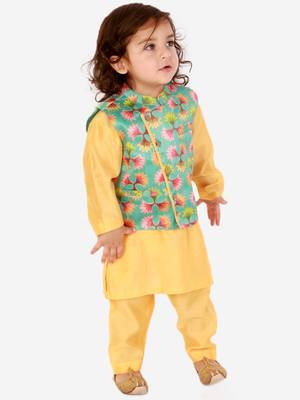 KID1 Festive jacket with silk kurta pyjama 1