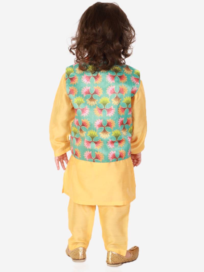KID1 Festive jacket with silk kurta pyjama