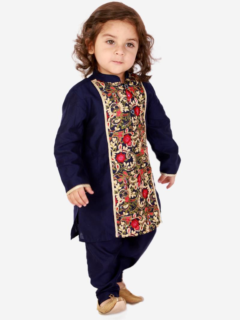 Kid1 Noor floral panel kurta pyjama