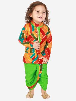 KID1 Zig Zag Print Kurta Dhoti 1