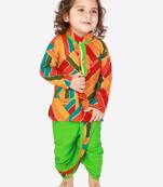 KID1 Zig Zag Print Kurta Dhoti
