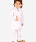 KID1 Handloom Kurta Pajama White