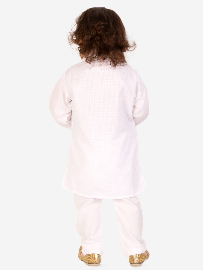 KID1 Handloom Kurta Pajama White