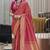 Magenta woven silk saree with blouse