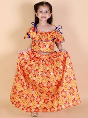 KID1 Floral Frilly Pavda Pattu 1