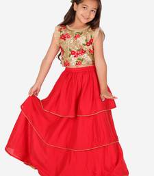 KID1 Embroidered top with lehenga