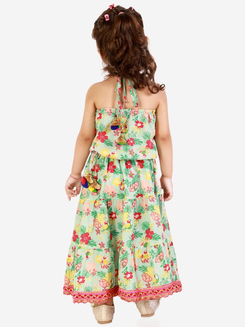 KID1 Banjara skirt with halter neck choli