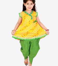 KID1 Bandhani print anghrakha kurti dhoti