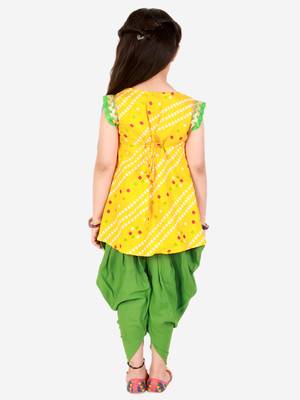 KID1 Bandhani print anghrakha kurti dhoti 2