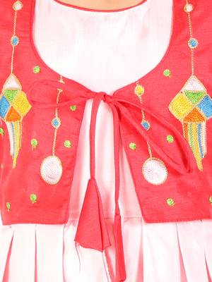 KID1 Utsav Embroidered High Low Peplum Top With Dhoti 3