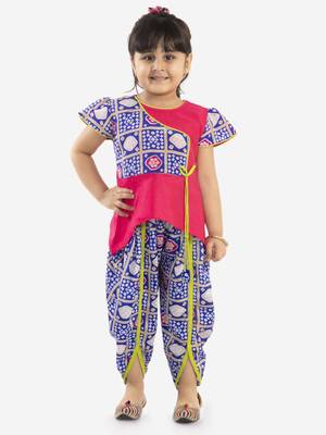 KID1 Anaya peplum top with bandhani print dhoti 1
