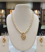 White pearl necklaces
