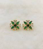 Green pearl earrings