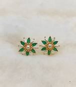 Green pearl earrings